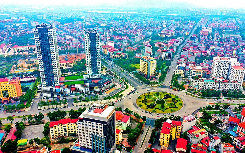 Một góc trung tâm thành phố Bắc Ninh hiện nay.