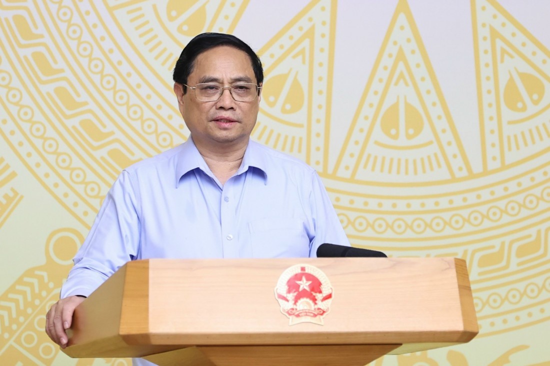 Thủ tướng Chính phủ Phạm Minh Chính phát biểu kết luận hội nghị.