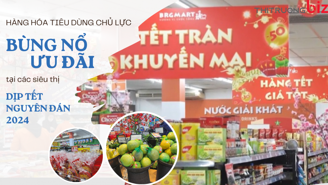 Hà Nội: Hàng hóa tiêu dùng chủ lực 'bùng nổ' ưu đãi tại các siêu thị dịp Tết Nguyên đán 2024