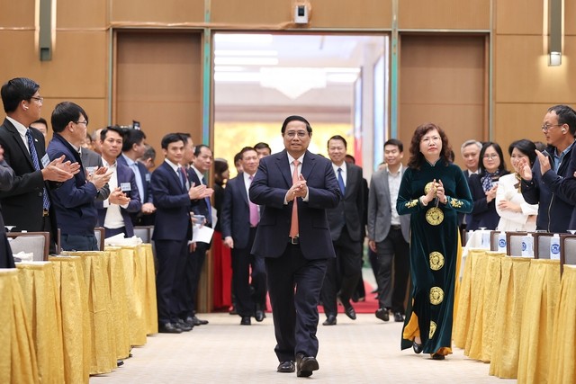 Thủ tướng Chính phủ Phạm Minh Chính tới dự Hội nghị - Ảnh: VGP/Nhật Bắc