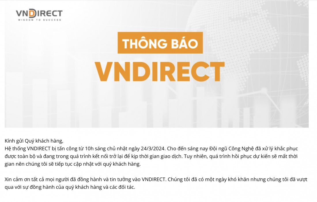 HNX ngắt kết nối với VNDirect