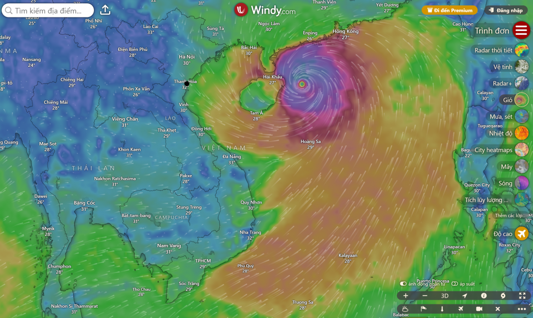 Tin bão số 3 mới nhất sáng 6/9: Cách Quảng Ninh khoảng 600km, sức gió lên đến 201km/h