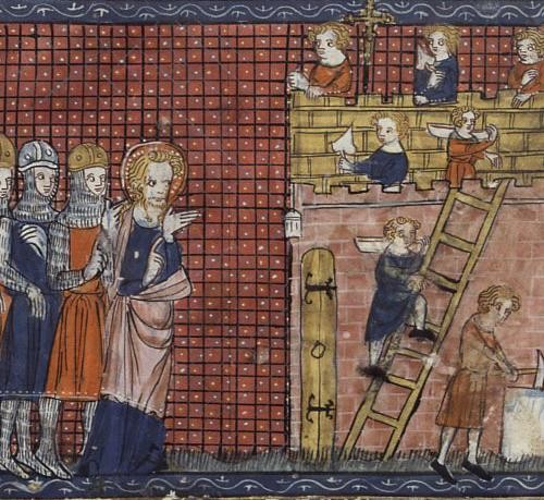 Thánh Valentine thành Terni và các tông đồ, bức tranh do Richard de Montbaston của Pháp vào thế kỷ XIV