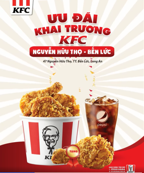 Chương trình ưu đãi của KFC Nguyễn Hữu Thọ. 