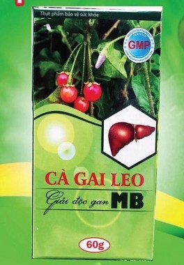 Thực phẩm bảo vệ sức khỏe Cà Gai Leo Giải Độc Gan MB quảng cáo vi phạm pháp luật