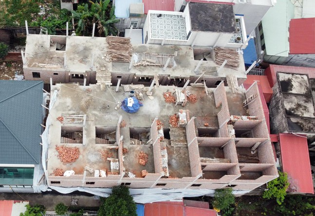 Hải Phòng: Gia đình Chủ tịch UBND phường Lãm Hà xây 9 căn nhà liền kề không phép
