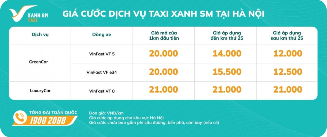 Mức giá dành cho dịch vụ LuxuryCar là cố định 21.000 đồng/km cho toàn bộ hành trình.