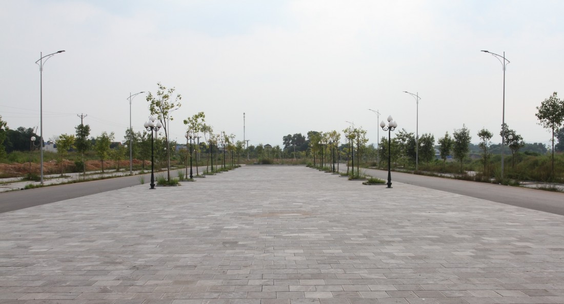 Đến nay, dự án đường Bắc Sơn đã hoàn thành trên 90% khối lượng công trình (Ảnh: Hà Thanh)