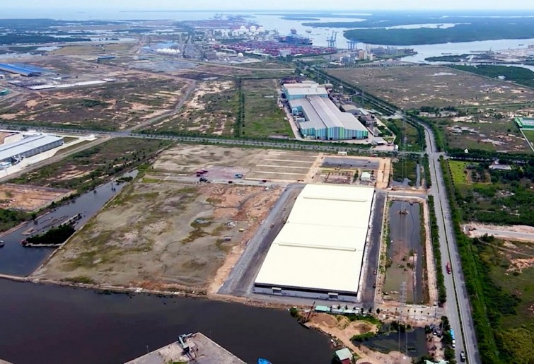Khu nhà máy của Công ty Cổ phần Logistics Cái Mép trong khu cảng Cái Mép - Thị Vải. Ảnh: Công ty Cổ phần Logistics Cái Mép.