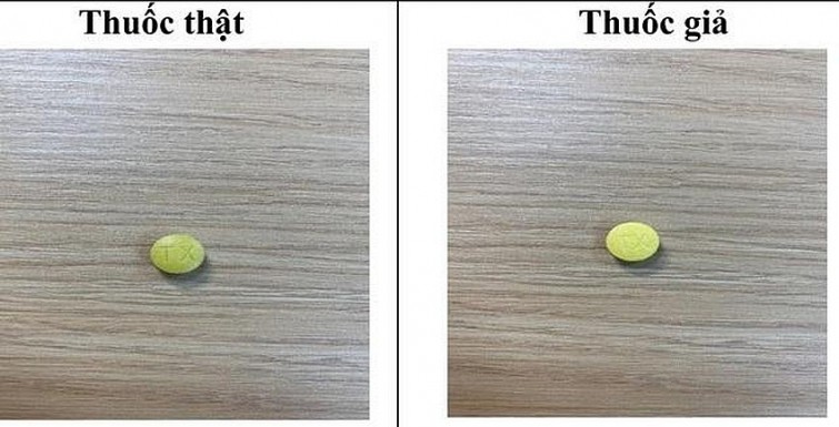 Hình ảnh phân biệt thuốc thật và thuốc giả - Ảnh: Cục Quản lý Dược