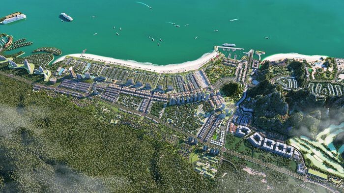 Phối cảnh dự án Sonasea Vân Đồn Harbor City. (Ảnh: CEO Group).