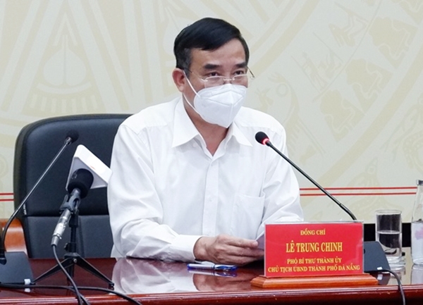 Chủ tịch UBND TP Đà Nẵng Lê Trung Chinh chủ trì họp Ban chỉ đạo phòng, chống dịch COVID-19 TP Đà Nẵng.