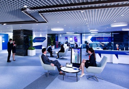 Phòng giao dịch 5 sao hiện đại của ngân hàng số Kienlongbank