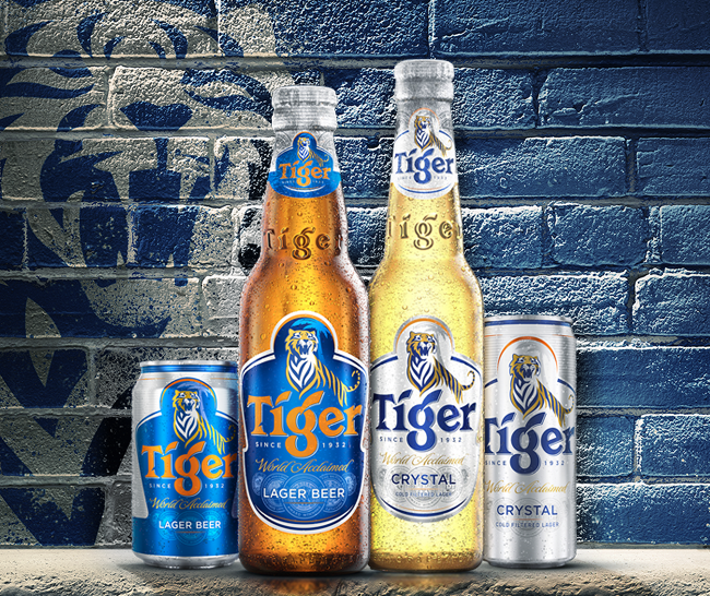Tiger - nhãn hiệu bia cao cấp quốc tế, biểu tượng của ngành bia châu Á. Ảnh: Int