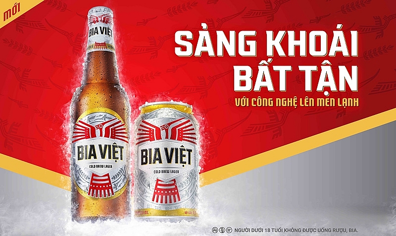 Bia Viêt - nhãn hiệu bia mới được ra mắt nhằm tôn vinh những giá trị văn hóa và ẩm thực đa dạng của Việt Nam. Ảnh: Int