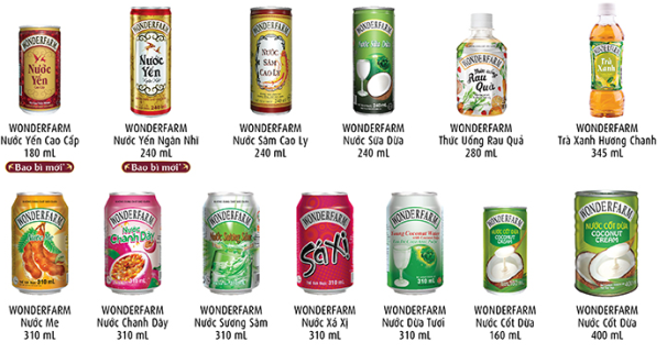 Các sản phẩm đồ uống Wonderfarm khác của Công ty Interfood.