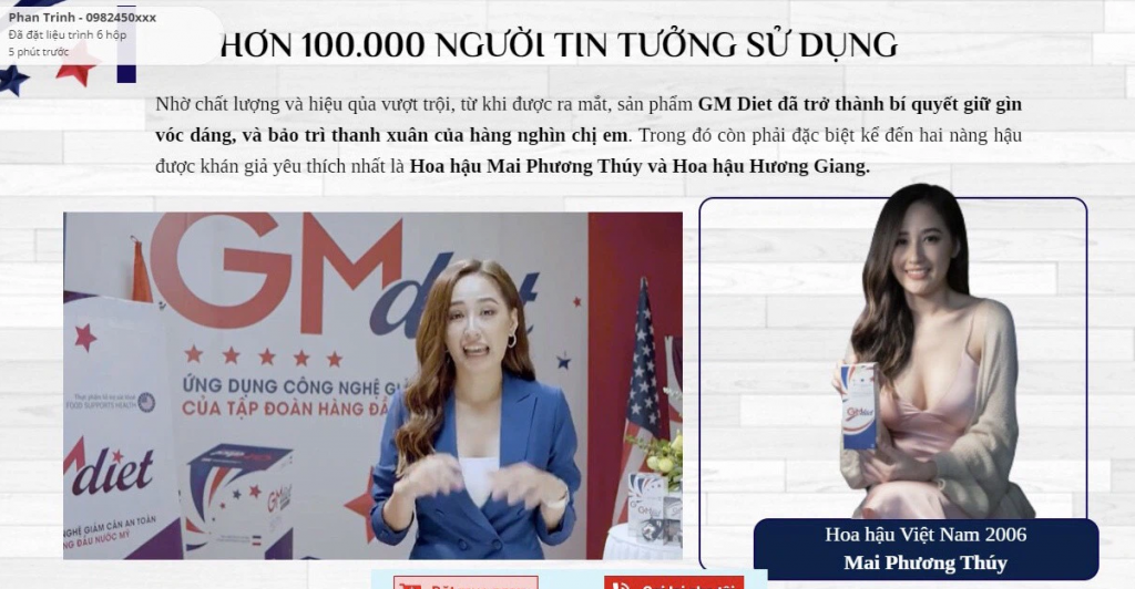 Mai Phương Thúy và Hương Giang Idol xuất hiện trong quảng cáo sai phạm về thực phẩm chức năng
