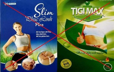 Thực phẩm giảm cân Slim Phục Linh Plus và Slimming TIGI MAX 28 có chứa chất cấm Sibutramine
