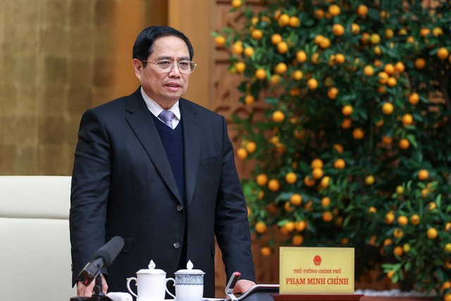 Thủ tướng Phạm Minh Chính khẳng định, chúng ta đã đạt mục tiêu đã đề ra trong việc tổ chức Tết Nguyên đán an ninh, an toàn, an dân. Ảnh: VGP/Nhật Bắc