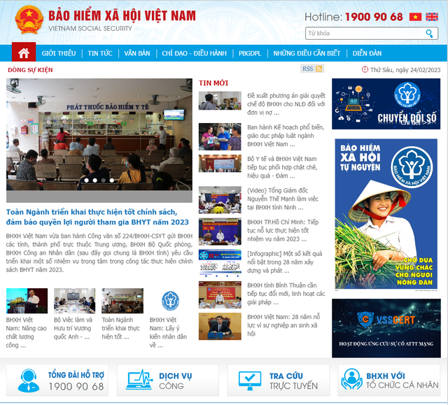 Kênh thông tin chính thống của BHXH Việt Nam