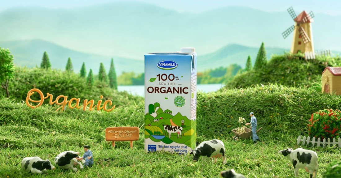 Vinamilk ra mắt mặt hàng sữa tươi Vinamilk 100% Organic vào năm 2019.