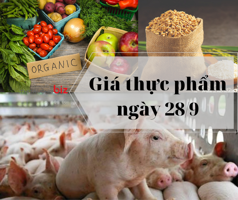 Giá thực phẩm hôm nay ngày 28/9: Giá thịt lợn hơi ổn định