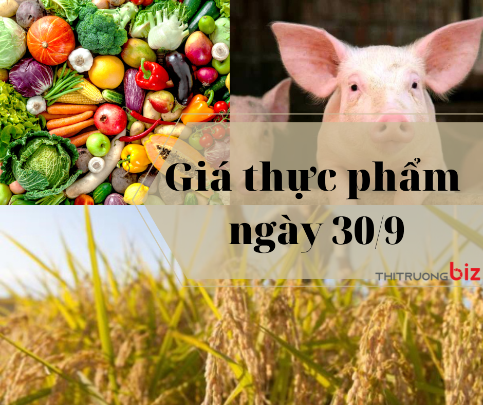 Giá thực phẩm hôm nay ngày 30/9: Giá lợn hơi giảm ở 3 miền, rau củ quả tăng nhẹ