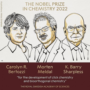 Giải Nobel hóa học 2022 trao cho 3 nhà khoa học Mỹ và Đan Mạch