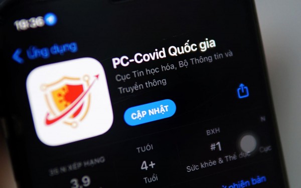 Phiên bản cập nhật mới của PC-Covid trên AppStore dành cho người dùng thiết bị Apple.