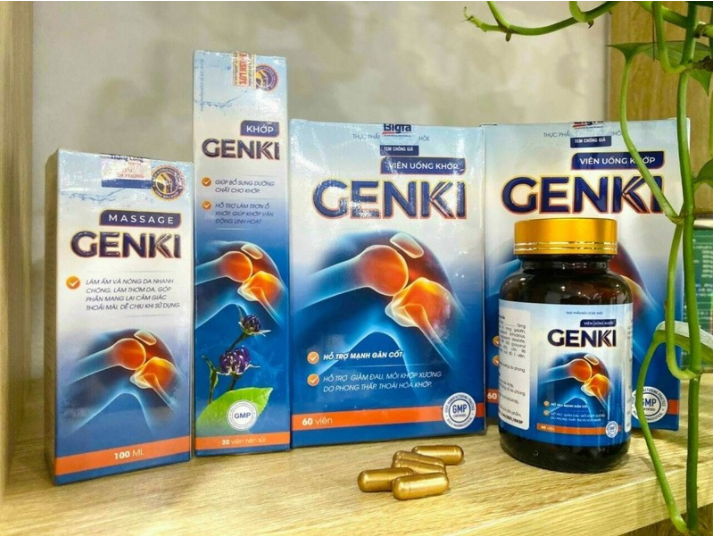 TPBVSK Viên uống khớp Genki đang được quảng cáo gây hiểu nhầm có tác dụng như thuốc chữa bệnh