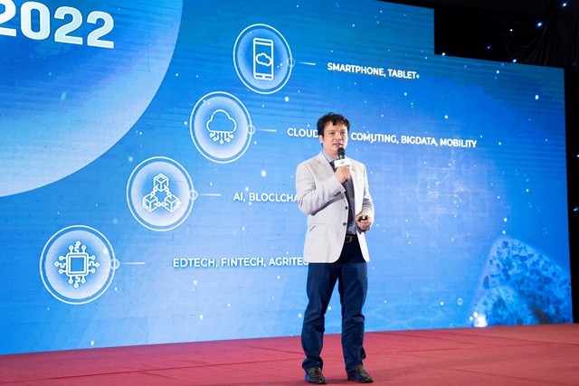 Ông Nguyễn Văn Khoa đề cao sự cần thiết của công nghệ mới như AI, Blockchain, Digital Twin và cao nhất là No Code - Ảnh: VGP/HM