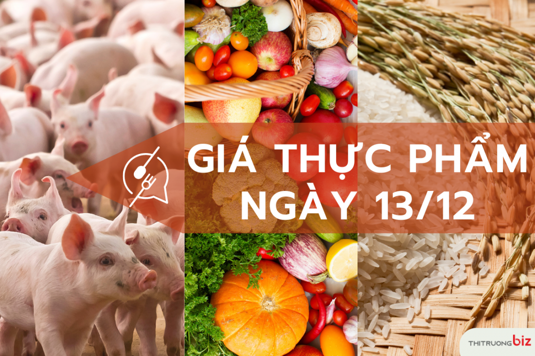 Giá thực phẩm hôm nay ngày 13/12: Giá lợn hơi, giá lúa gạo tiếp tục xu hướng đi ngang tại các địa phương