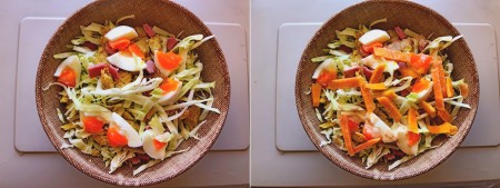 Salad khoai lang bắp cải.