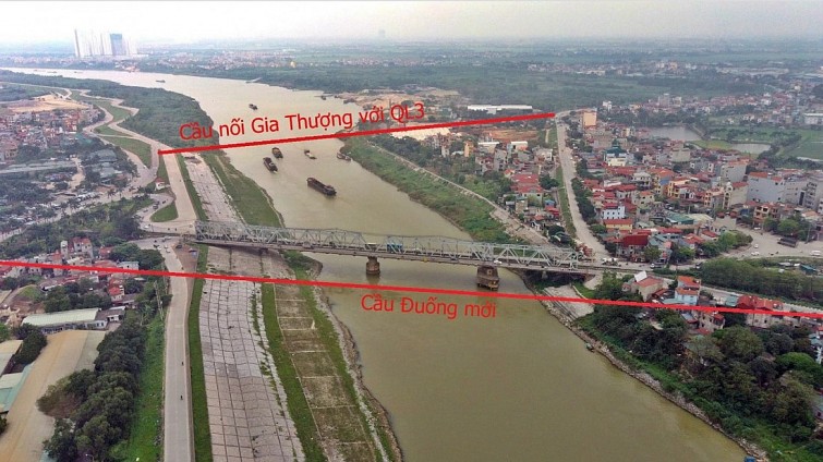 Khu vực quy hoạch xây dựng cầu Đuống mới nối thẳng đường Ngô Gia Tự (Long Biên) với Hà Tuy Tập (Gia Lâm) cũng có thêm qui hoạch cầu nối đường Gia Thượng với QL3