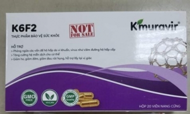Bộ Y tế cảnh báo về sản phẩm K6K2 Thực phẩm bảo vệ sức khỏe Kmuravir®