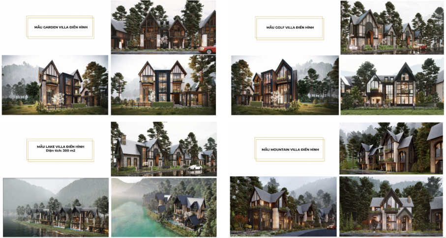 Các sản phẩm tịa dự án Serena Valley Thanh Lanh Golf & Resort Vĩnh Phúc
