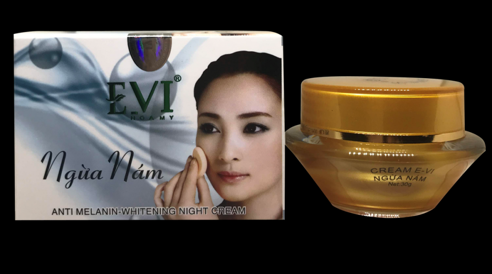 Kem EVI Cream ngừa nám của Hoa Mỹ bị đình chỉ lưu hành trên toàn quốc
