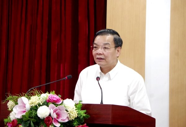 Chủ tịch UBND TP Hà Nội Chu Ngọc Anh trong buổi tiếp xúc cử chi quận Đống Đa chiều 6/10.