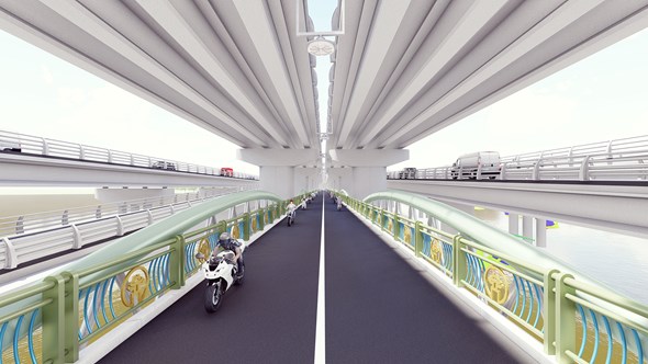 Cầu thép bắc qua Hồ Linh Đàm dự kiến hoàn thành cuối năm 2021